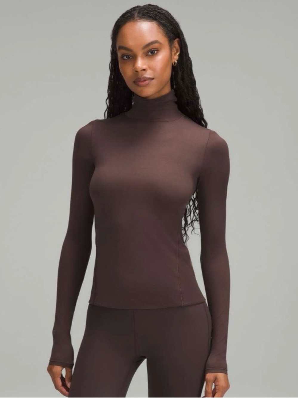 Lululemon Wundermost Ultra-Soft Nulu Long-Sleeve Turtleneck Espresso
